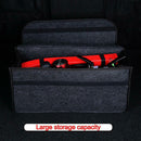 Trunk Organizer Felt Cloth Foldable Car SUV Storage Bag Dark Gray Cargo Box SOE