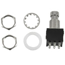 Black 3PDT 9-Pin Guitar Effects Stomp Switch Pedal Box Foot Metal True