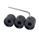 Metal Guitar Volume Tone Control Knob Switch Tip Knob Cap, Black