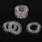 6Pcs Elastic Girl Clear Rubber Telephone Wire Hair Ties Hairband Rope Ties