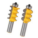 2PCS 1/2" Shank Bead&Triple Router Bit Cutters for Woodworking Cutter Tools