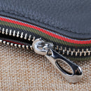 4" PU Leather Car Remote Key FOB Holder Bag Storage Case Cover Chain Ring Zipper