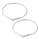 3 Pairs Women Thin Round Large Hanging Loop Earrings (A) K6D2