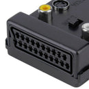 Newest able Scart Male to Female S-Video 3 RCA Audio Adapter black Convecto