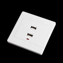 Dual USB Ports Wall Socket Charger AC/DC Power Adapter Plug Outlet Plate Panel