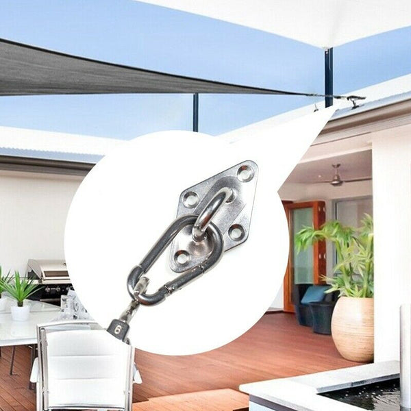 Sun Shade Sail Hardware Kit 6 Inch Sail Hardware for Trigangle and Rectangl B6W9