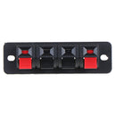 2x 4 Positions Spring Connector Terminal Audio Speaker Terminals Wiring Clip N~