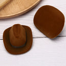 Cowboy HatShape Velvet Display GiftBox Jewelry Case For Necklace Earrings RingM&