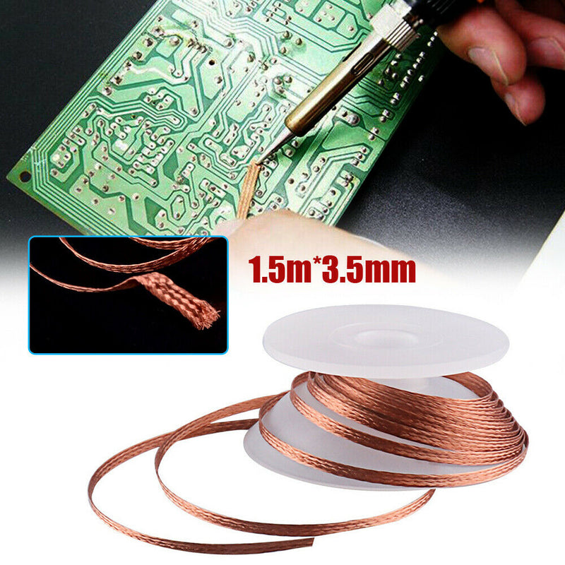 Wholesale 3.5mm 1.5M Desoldering Braid Solder Remover Wick Wire Repair Tool 1PC