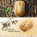 Eco-Fashion Sweatproof Wireless Optical Mouse Natural Bamboo Mice for PC