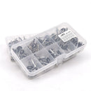 80X 10 size Fishing Rod Guide Tip Set Repair DIY Eye Ring Stainless Steel w/ Box