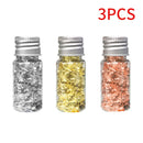 3 Bottles Multifunction Gel Polish DIY Shredded Manicure Nail Art Foil Flakes