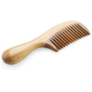 Handmade Natural Green Sandalwood Hair Combs - Anti-Static Sandalwood Scent
