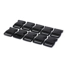 10x 50mm plastic side quick release buckles for webbing bag strap clips black&S