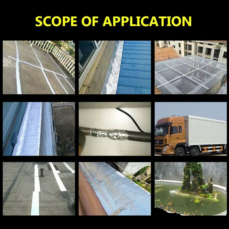 Waterproof Tape Butyl Seal Rubber Aluminum Foil Tape 50mm x 5m Home Tool