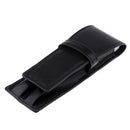 Waterproof Pencil Case Outdoor Portable Pens PU Leather Black
