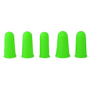 Anti-slip Hot Glue Gun Finger Caps Silicone Finger Cover Sleeve (Green 5pcs