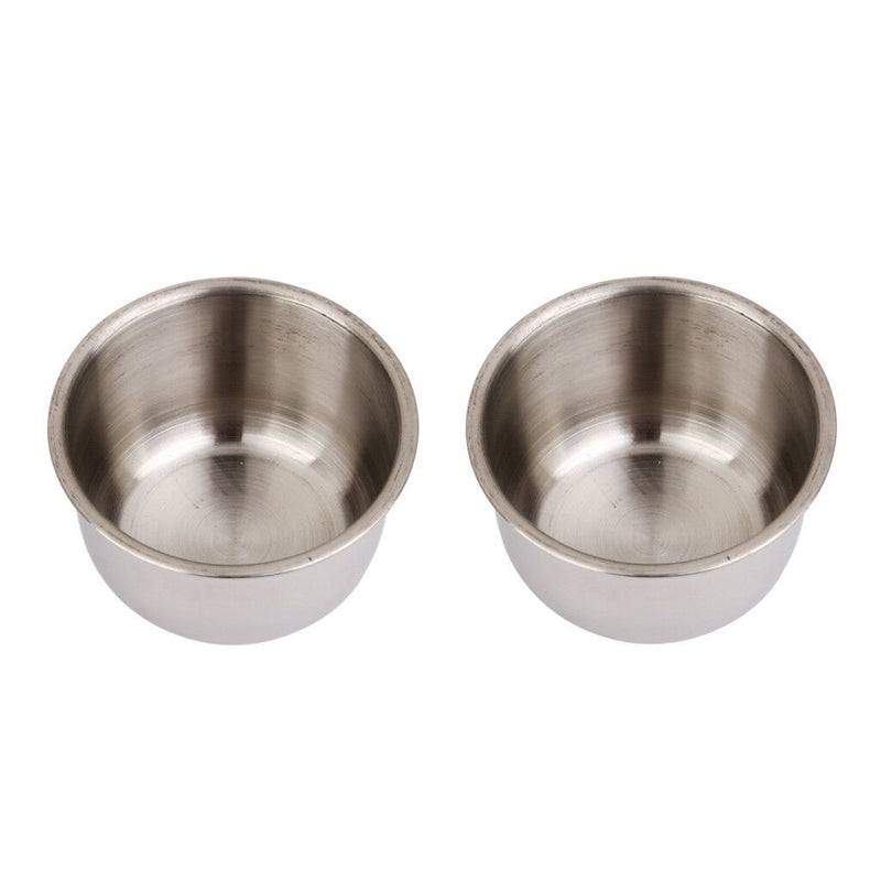 2Pcs Pet Cages Stainless Steel Cup Bowl Feeder for Travel Parrot Birds Toys