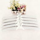 5pcs Satin Clothes Hangers Coat Hanger Soft Flowery Calico Padded Random Sent