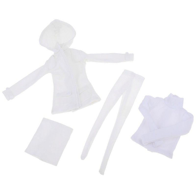 1/6 Scale Female Hoodie Jacket Shirt Skirt Stockings Set CC299 for 12" Soldier