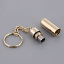 Golden Stainless Steel Cigar Punch Metal Cutter Bullet Style with Key Chain