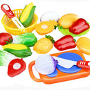 12X Fruit Vegetable Cutting Kitchen Set Educational Children's Toys Cooking Kit