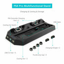 For PS4 Pro Dual Controller Charger Station Vertical Stand Cooling Fan Holder