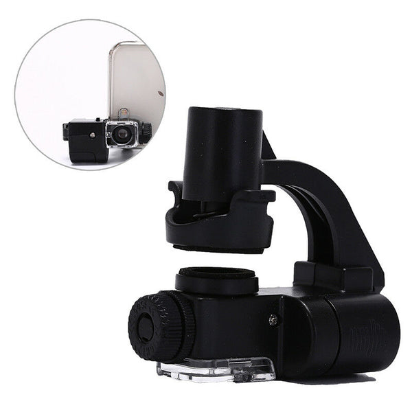 universal mobile phone microscope lens 90x optical zoom magnifier led lights ME