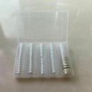100Pcs 30mm Clear Plastic Round Coin Cases Capsules Container Holder