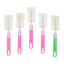 5Pcs Bottle Cup Glass Easy Wash Clean Long Sponge Brush Kitchen Tool Handle