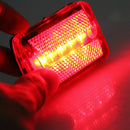 Safe-Warning Lamp Red Set 5 LED Rear Tail Bike Bicycle Night Back Light H4G9