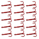 50 x Treble Triple Jig Fish Hooks Red Bait Holder Outdoor Fishing Tackle Set