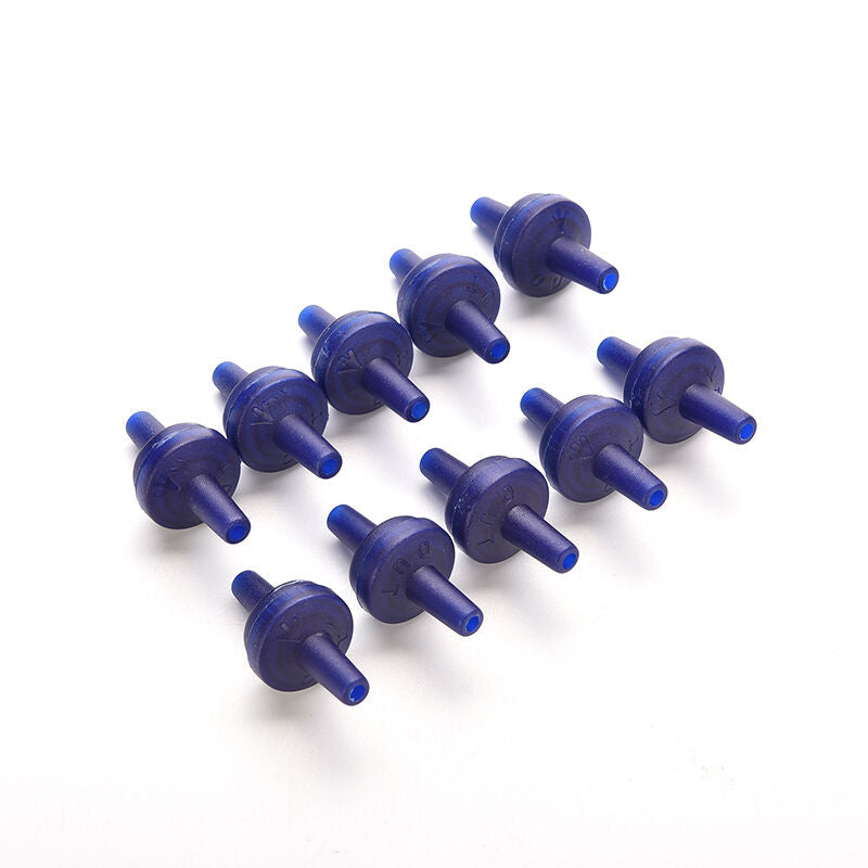 10Pcs Non Return Plastic Aquarium Tank Air Pump Blue Check Valves J Ew