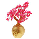 Red Feng Shui Crystal Money Tree Office Home Decor Bring Luck / Wealth