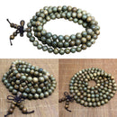 Fragrant Green Sandalwood 108x6mm Buddhist Prayer Bead Mala Necklace/Bracelet AU