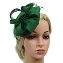 2x Lady Feather Fascinator Cocktail Hat Wedding Derby Pillbox Hats Headbands