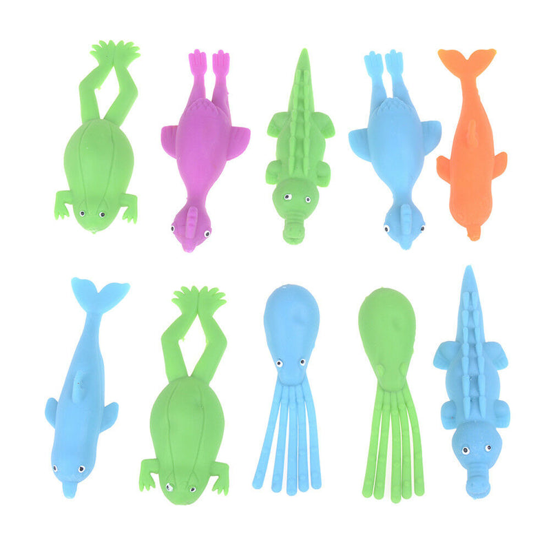 1Pc cute stretchy finger slingshot sticky flying marine animal kids toys FT