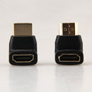 90 Degree + 270 Degree HDMI Male to Female Right Angle Adapter Connector A