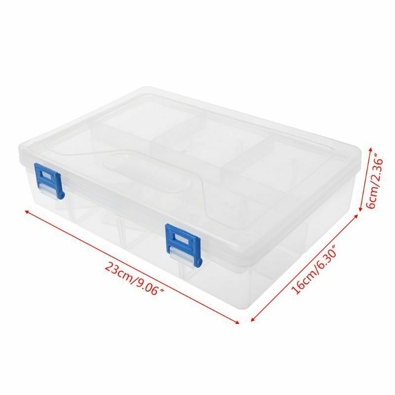 Double Layer Pencil Case Plastic Transparent Pen Storage Box Gift Kids School