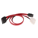 7+6pin SATA Data Power Combo Cable Connector Splitter 1 to 2 Lead