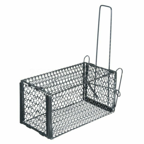 Rat Catcher Spring Cage Trap Humane Live Mouse Rodent Bait Pest Control Out