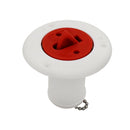 Deck Filler For FUEL 38mm (1.1/2") Socket White Nylon Red CAP Boat Motorhome