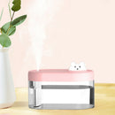 Double Spray Mode Cartoon Air Humidifier Ultrasonic Aroma Diffuser (Pink) A