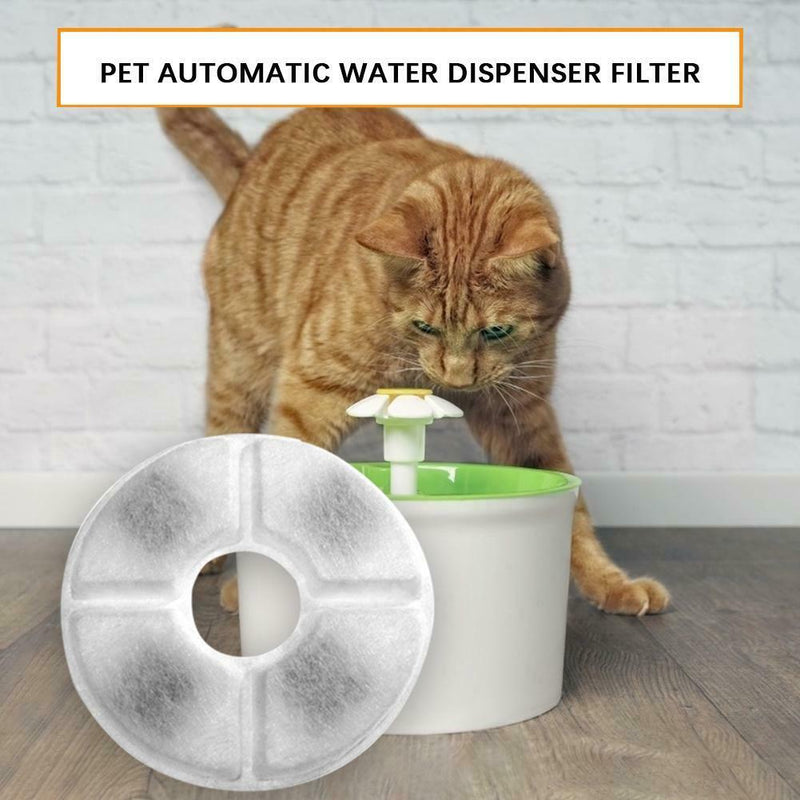 8pcs Pet Automatic Water Dispenser Filter Cotton Activated Carbon Filter Pet