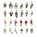 50Pcs 1/87 HO Color Figures Models  Models for Railway Ornaments Accessories