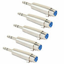 5Pcs XLR 3Pin Female to 6.35mm 1/4 Stereo Jack Male Plug Audio Cord Mic Ada E2E8