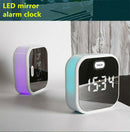 Night Light Alarm Clock, Temperature Led Mirror Clock with Voice Control Me