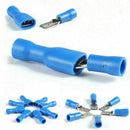 100pcs Male Female Spade Connectors Insulated Wire Cable Crimp Terminals Blue