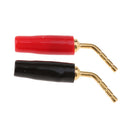 2mm Banana Plug Screw Type Audio Cable Connector Copper(Red,Black) 1pair