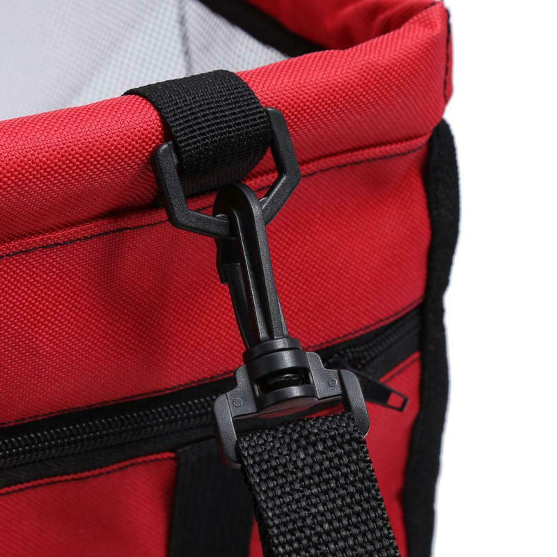 Pet Car Safety Seat Breathable Waterproof Cat Dog Travel Carrier Bag (Red) A